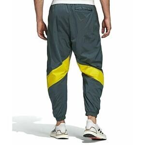 Adidas Street Shape Urban Logo Mens S Nylon Woven Grey Blue Track Pants GM6509